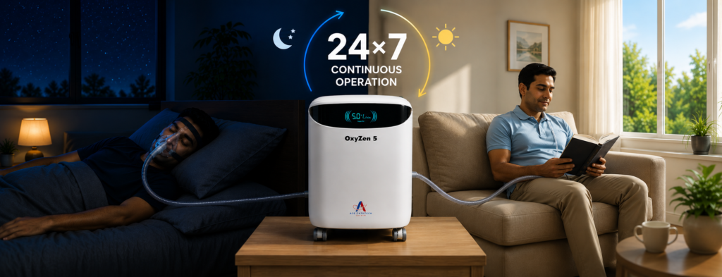 24/7 Continue operation Features - Oxygen Concentrator