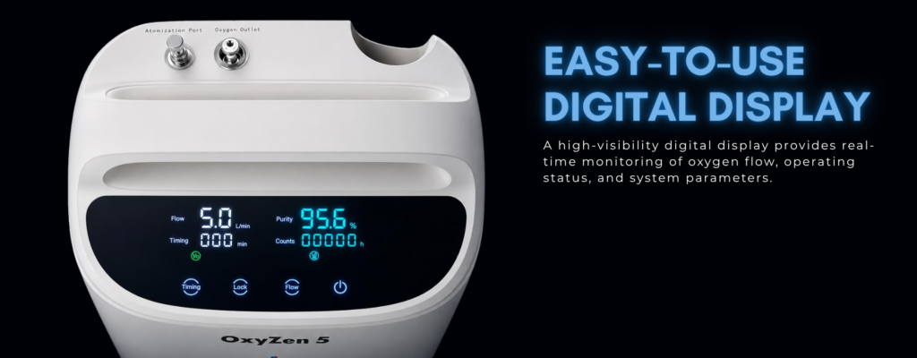 Easy to use display Features - Oxygen Concentrator